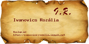 Ivanovics Rozália névjegykártya